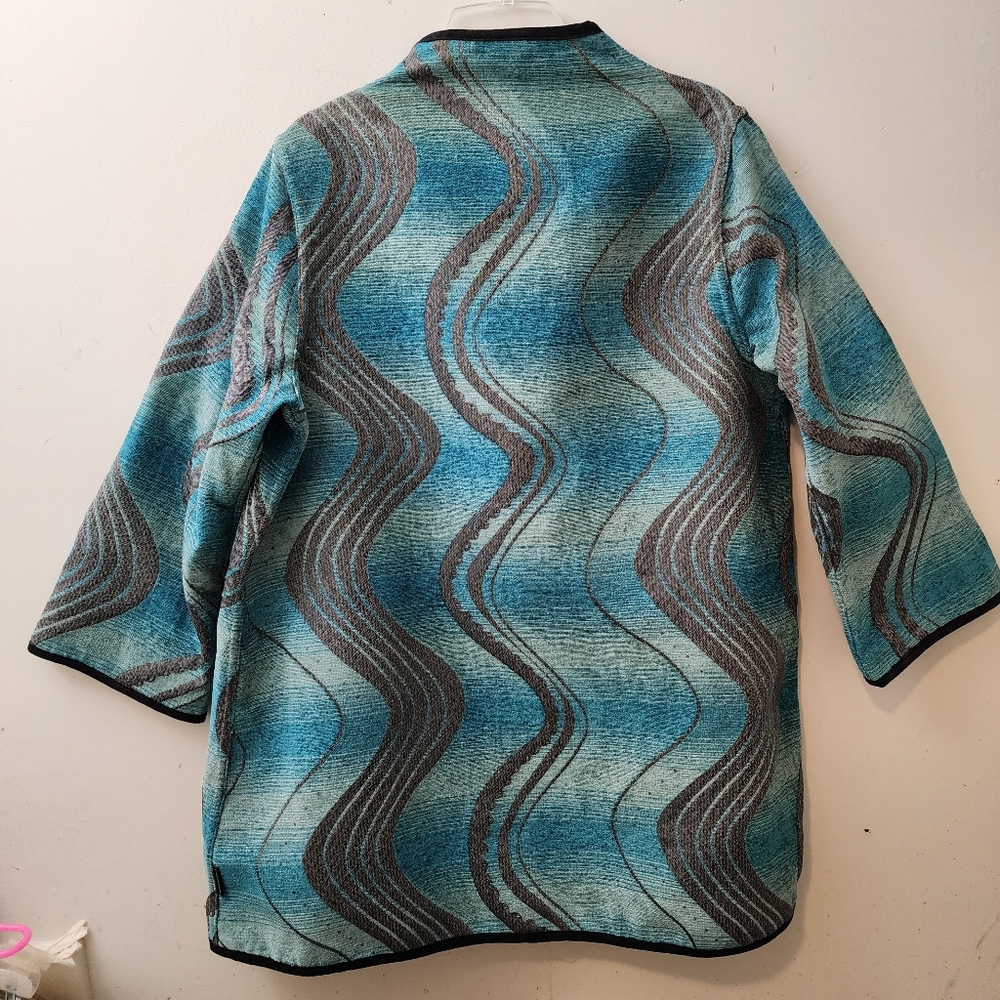 Winding River Ladies M/L Art To Wear Tapestry Coat Jacket Creative Dinner Unique - Picture 7 of 10
